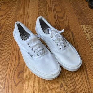 Vans Men's White Canvas Sneakers